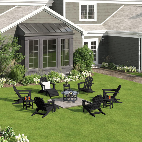 Three Posts™ Hartington 12 Piece Plastic/Resin Folding Adirondack Chair